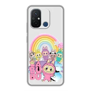 Чохол з Лабубу на Xiaomi Redmi 12C (Фон Лабубу)
