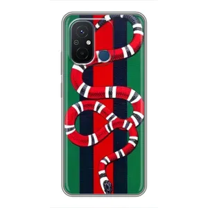 Чехлы ГУЧЧИ для Редми 12с (AlphaPrint) (Gucci змия)