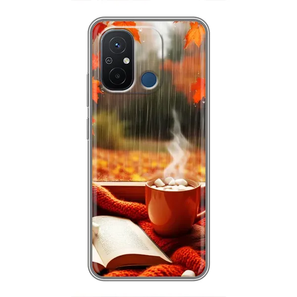 Чехол с принтом «Кофе и дождь» для Xiaomi Redmi 12C Чехол с принтом «Кофе и дождь» для Xiaomi Redmi 12C