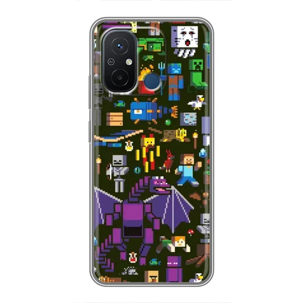 Чохол з принтом «Колаж Майнкрафт» для Xiaomi Redmi 12C