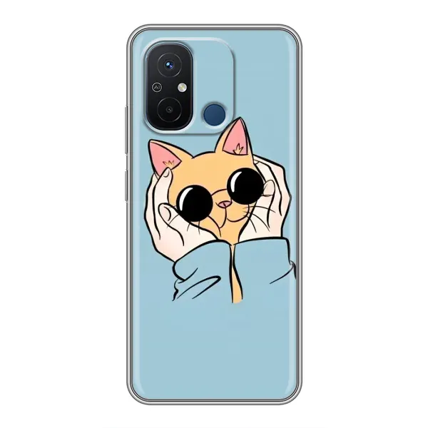Чехол с принтом «Котик в очках» для Xiaomi Redmi 12C Чехол с принтом «Котик в очках» для Xiaomi Redmi 12C