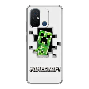 Чохол Майнкрафт на Xiaomi Redmi 12C (AlphaPrint) Minecraft (кріпер Майнкрафт)