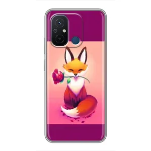 Чохли з картинкою Лисичка для Xiaomi Redmi 12C (VPrint) (Лиса з трояндою)