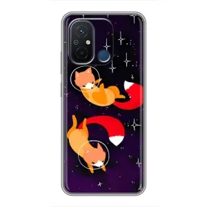Чохли з картинкою Лисичка для Xiaomi Redmi 12C (VPrint) (Лисички космонавти)