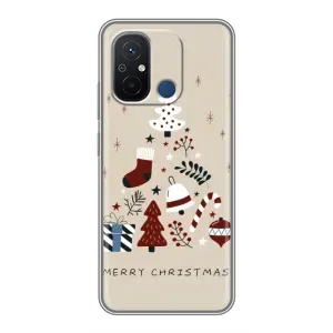 Різдвяні, Святкові Чохли для Сяомі Редмі 12С (Merry Christmas)