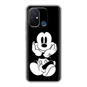 Міккі Маус чохол для Xiaomi Redmi 12C (AlphaPrint - Мультяшні) (Маус на чорному)