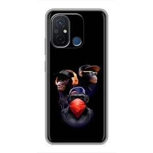 Чохол з Мавпами Xiaomi Redmi 12C - (AlphaPrint) (Три мавпи)