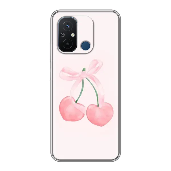 Чехол с принтом «Розовые вишни» для Xiaomi Redmi 12C