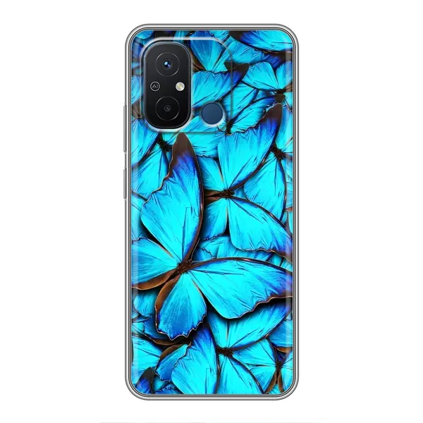 Чохол з принтом «Сині метелики» для Xiaomi Redmi 12C