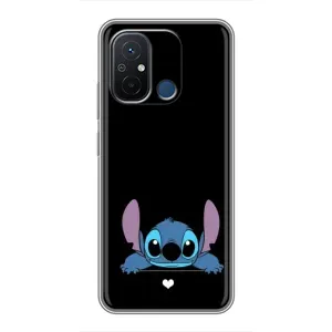 Чохол з принтом Стіч на Xiaomi Redmi 12C (Стіч на чорному)