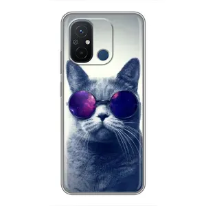 Чохол з принтом для Xiaomi Redmi 12C (AlphaPrint) Модні коти (Стильний кіт)
