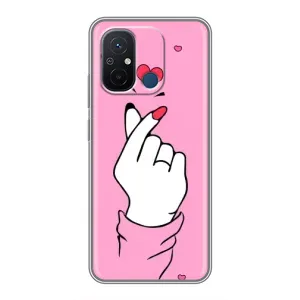 Чохол з принтом для Xiaomi Redmi 12C (AlphaPrint - Знак сердечка)