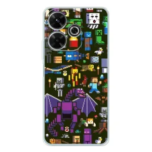 Чохол Майнкрафт на Xiaomi Redmi 13 (AlphaPrint) Minecraft (Колаж Майнкрафт)
