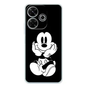 Эксклюзивный чехол для Xiaomi Redmi 13 (AlphaPrint - Мультяшные) (Микки на черном)