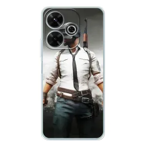 Чехол PUBG для Сяоми Редми 13 (AlphaPrint) (Пабг мен)