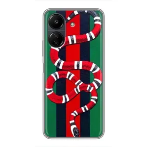Чехлы ГУЧЧИ для Редми 13С (AlphaPrint) (Gucci змия)