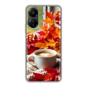 Чехол с уникальным дизайном «Осень с кофе» для Xiaomi Redmi 13C