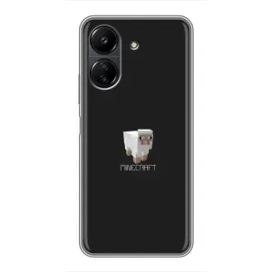 Чехол Майнкрафт на Xiaomi Redmi 13C (AlphaPrint) Minecraft (Овечка Майнкрафт)