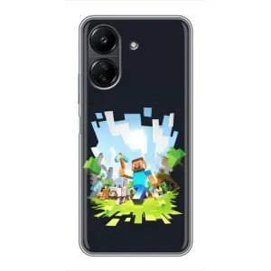 Чехол Майнкрафт на Xiaomi Redmi 13C (AlphaPrint) Minecraft (персонажи Minecraft)