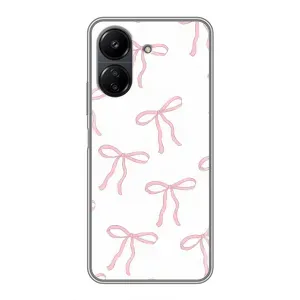 Чохол з бантиками на Xiaomi Redmi 13C (Рожеві бантики)