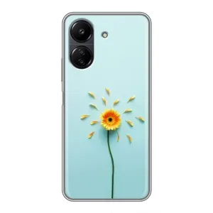 Чехлы с Цветами для Xiaomi Redmi 13C (VPrint) (Желтый цветок)