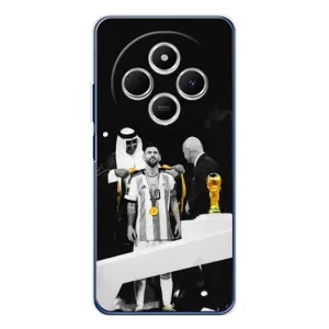 Чехлы для Xiaomi Redmi 14C (Leo чемпион) (AlphaPrint) (Месси в накидке)