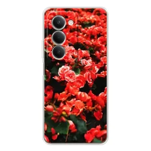 Чехлы с Цветами для Xiaomi Redmi 15 5G (VPrint) (Цветы красные)