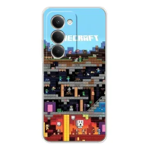 Чохол Майнкрафт на Xiaomi Redmi 15 5G (AlphaPrint) Minecraft (фон Minecraft)
