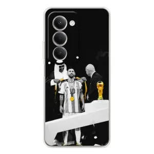 Чехлы для Xiaomi Redmi 15 5G (Leo чемпион) (AlphaPrint) (Месси в накидке)