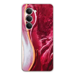 Чехол для Сяоми Редми 15 5G - с принтом (Дизайнерские) (AlphaPrint) (Мрамор красный)