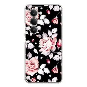 Чехлы с Цветами для Xiaomi Redmi 15 (VPrint) (Цветочки на черном)