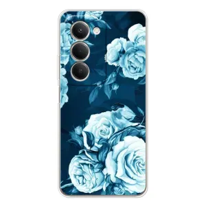 Чехлы (ART) Цветы на Xiaomi Redmi 15 (VPrint) (Голубые Бутоны)