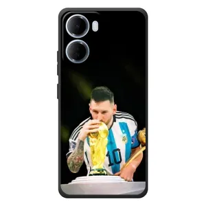 Чехлы для Xiaomi Redmi 15a (Leo чемпион) (AlphaPrint) (Кубок Месси)