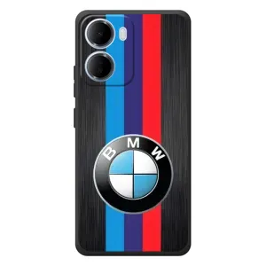 Чехол для Сяоми Редми 15а - с принтом БМВ (AlphaPrint) (Лого BMW)