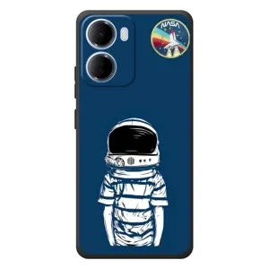 Чехол NASA для Xiaomi Redmi 15a (AlphaPrint) (Мальчик в шлеме)