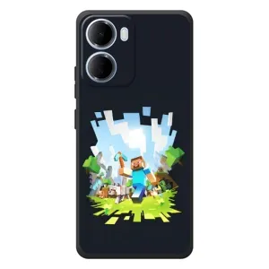 Чохол Майнкрафт на Xiaomi Redmi 15a (AlphaPrint) Minecraft (персонажі Minecraft)