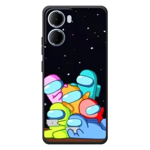 Чехол Амонг Ас для Xiaomi Redmi 15a (AlphaPrint) (Скины в космосе)