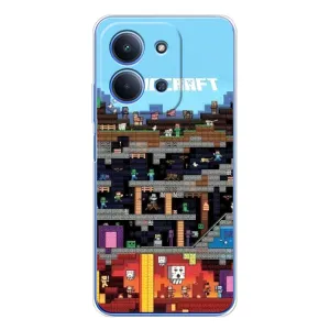 Чохол Майнкрафт на Xiaomi Redmi 15C (AlphaPrint) Minecraft (фон Minecraft)