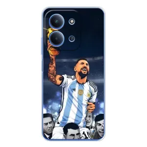 Чехлы для Xiaomi Redmi 15C (Leo чемпион) (AlphaPrint) (Месси с кубком)