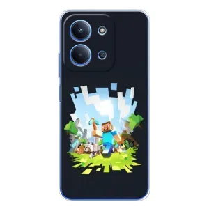 Чохол Майнкрафт на Xiaomi Redmi 15C (AlphaPrint) Minecraft (персонажі Minecraft)