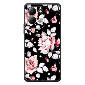 Чехлы с Цветами для Xiaomi Redmi 17 (VPrint) (Цветочки на черном)