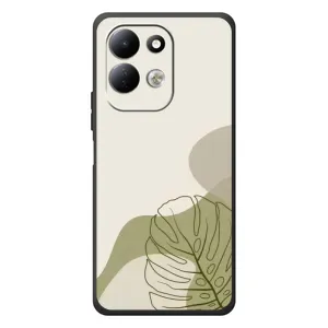Силиконовый чехол с принтом в цветах на Xiaomi Redmi 17 (Зеленая монстера дизайн)