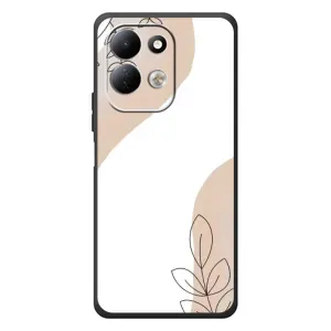 Силиконовый чехол с принтом в цветах на Xiaomi Redmi 17 (Нюдовая веточка абстракция)