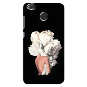 Чехлы (ART) Цветы на Xiaomi Redmi 4X (VPrint) (Белые цветы)