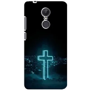 Чехол для Xiaomi Redmi 5 Plus (AlphaPrint) - (Христианские) (Крест и город)