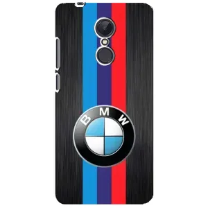 Чехол для Редми 5 Плюс - с принтом БМВ (AlphaPrint) (Лого BMW)