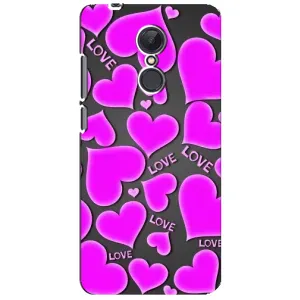 Чехлы для любимой на Редми 5 Плюс (VPrint) (Pink hearts)