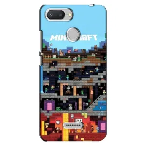 Чохол Майнкрафт на Xiaomi Redmi 6 (AlphaPrint) Minecraft (фон Minecraft)