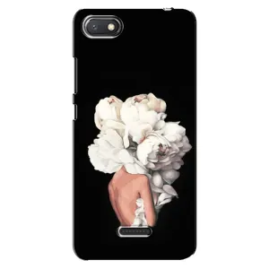 Чехлы (ART) Цветы на Xiaomi Redmi 6A (VPrint) (Белые цветы)