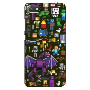 Чохол Майнкрафт на Xiaomi Redmi 6A (AlphaPrint) Minecraft (Колаж Майнкрафт)
